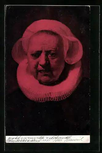 Künstler-AK M. Munk Nr. 143: Portrait einer Frau, nach Rembrandt