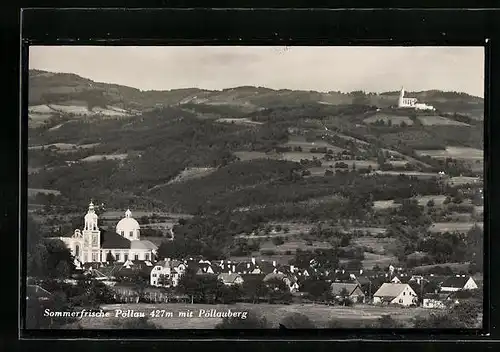 AK Pöllau, Totalansicht mit Pöllauberg