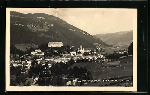 AK Murau, Gesamtansicht mit Blick zur Stolzalpe