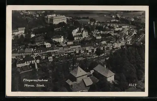 AK Murau, Fliegeraufnahme der Ortschaft