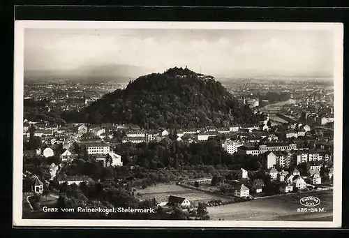 AK Graz, Totalansicht vom Rainerkogel