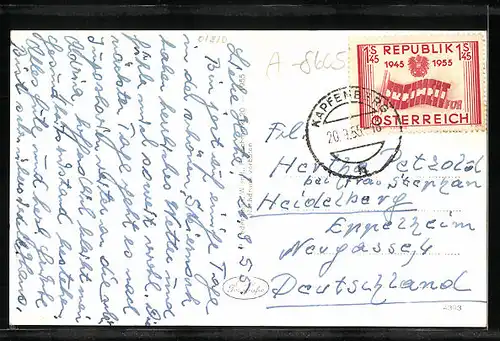 AK Kapfenberg im Mürztal, Ortsansicht aus der Vogelschau