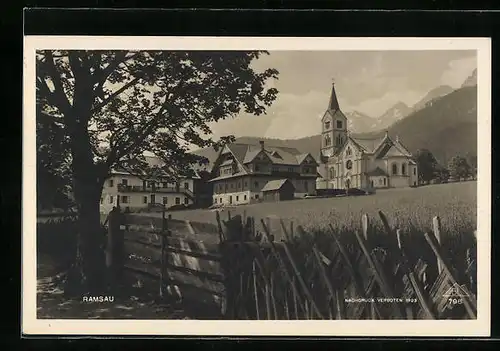 AK Ramsau, Ortspartie mit Kirche