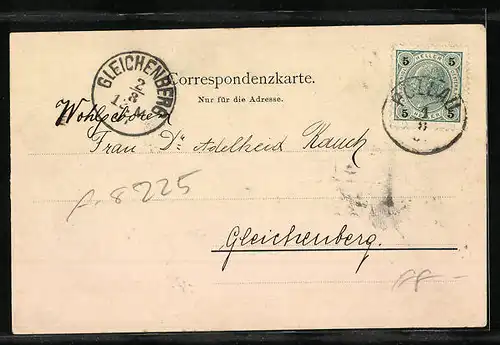 AK Pöllau, Ortsansicht mit Umgebung