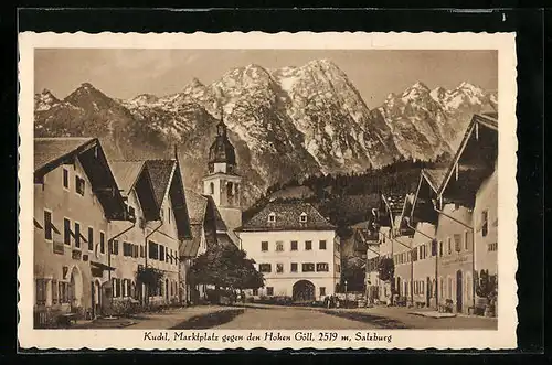 AK Kuchl, Marktplatz gegen den Hohen Göll