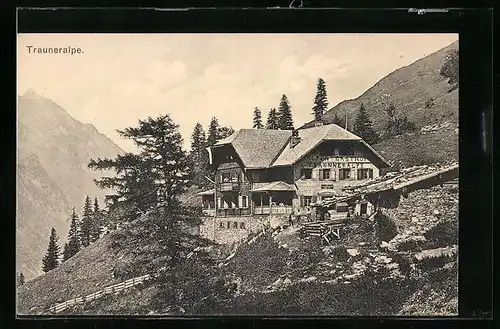 AK Bruck, Gasthaus auf der Trauneralpe