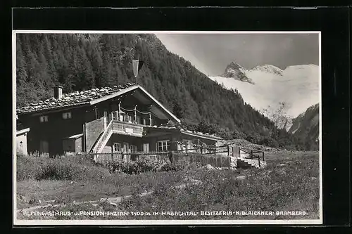 AK Bramberg am Wildkogl, Alpengsthaus- u. Pension-Enzian im Habachtal