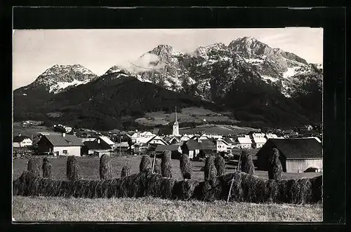 Foto-AK Abtenau, Teilansicht mit Kirche