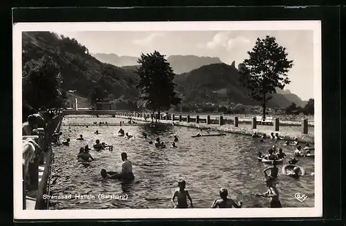 AK Hallein, Strandbad mit Besuchern