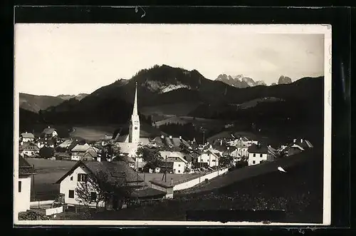 Foto-AK Abtenau, Teilansicht mit Kirche