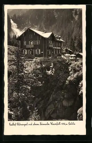 AK Krimml, Alpengasthof Schönangerl am 2. Wasserfall