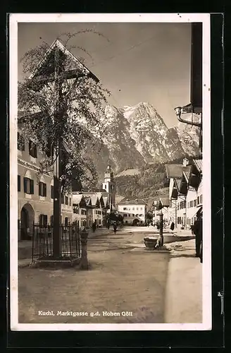AK Kuchl, Marktgasse g. d. Hohen Göll