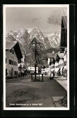 AK Kuchl, Marktgasse g. d. Hohen Göll