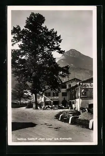 AK Golling, Gasthof Pass Lueg g. d. Kratzspitz