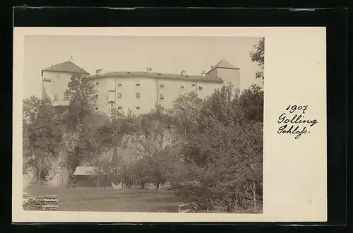 Foto-AK Golling, Blick auf das Schloss 1907