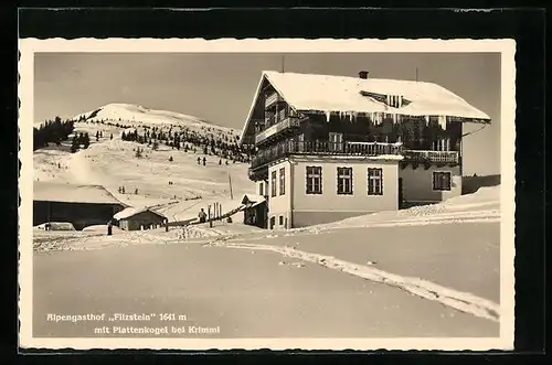 AK Krimml, Alpengasthof Filzstein mit Plattenkogel