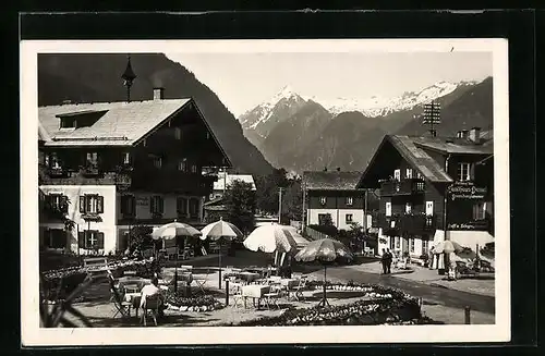 AK Kaprun, Landhäuser Demel mit Blick auf Kitzsteinhorn