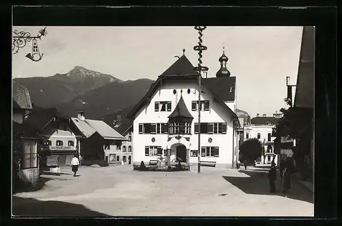 AK St. Gilgen, Blick auf den Marktplatz