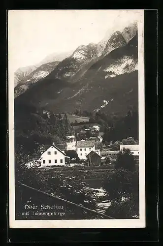 AK Scheffau, Bauernhof mit Tennengebirge