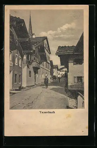 AK Taxenbach, Strassenpartie mit Passanten