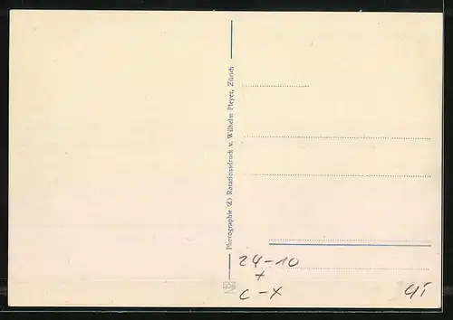 AK Zürich, Zürichseegefrörne im Jahr 1929, gesehen von der Tonhalle aus