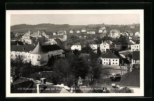 AK Gallspach, Ortsansicht aus der Vogelschau, Marktplatz