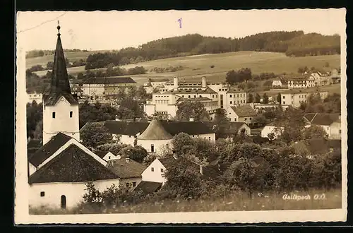 AK Gallspach, Ortsansicht mit Kirche