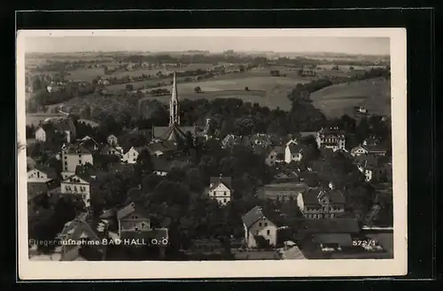 AK Bad Hall, Fliegeraufnahme des Ortes