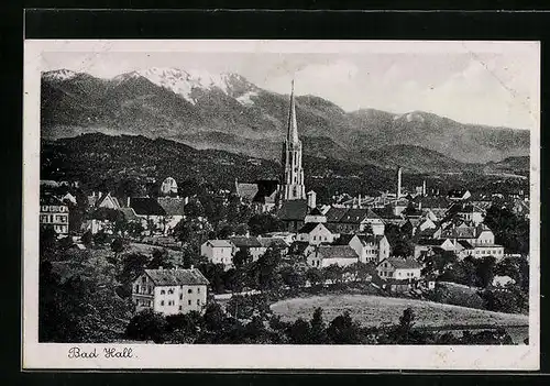 AK Bad Hall, Ortsansicht mit Kirche