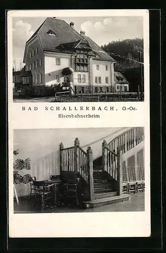 AK Bad Schallerbach, Eisenbahnerheim, Innenansicht