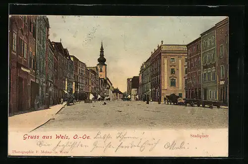 AK Wels, Partie am Stadtplatz