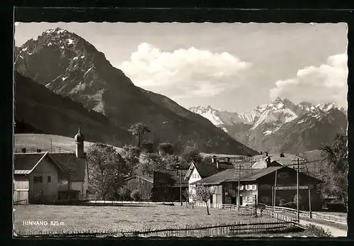 AK Hinnang /Bayer. Allgäu, Panorama mit Rubihorn, Kratzer und Mädelegabelgruppe