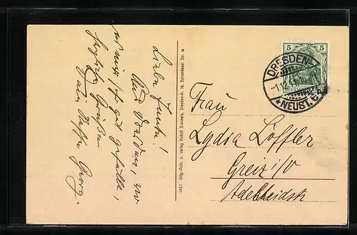 AK Dresden, Neues Rathaus an der Ring-Strasse