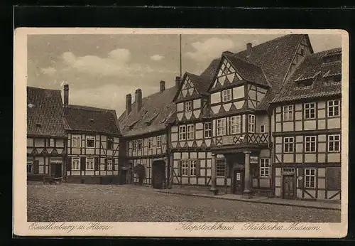 AK Quedlinburg a. Harz, Klopstockhaus und Städtisches Museum