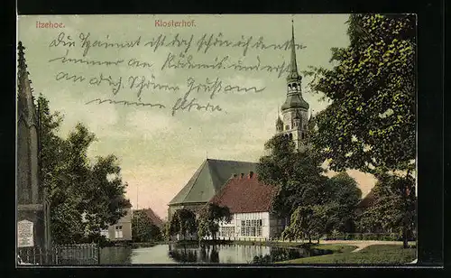 AK Itzehoe, Klosterhof mit Teich