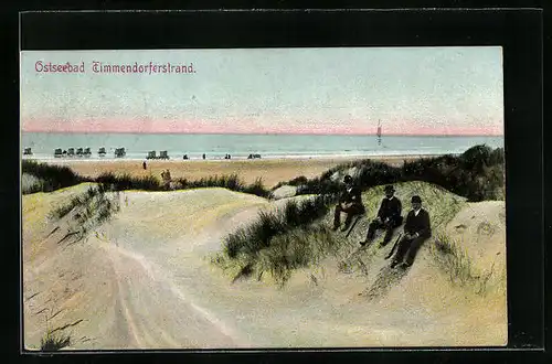 AK Timmendorfer Strand, Besucher in den Dünen
