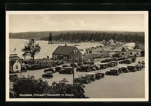 AK Neustädtel /Erzgeb., Strandbad Filzteich