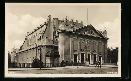 AK Görlitz, Blick auf die Stadthalle