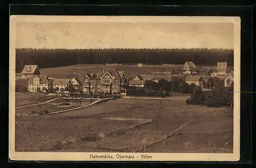 AK Hahnenklee /Oberharz, Blick auf Villen