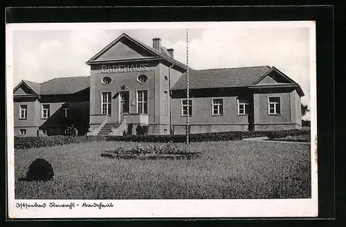 AK Rewahl, Badehaus mit Grünanlagen