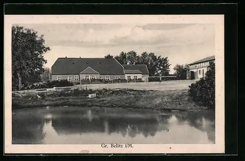 AK Gr. Belitz i. M., Schloss-Herrenhaus Gr. Belitz