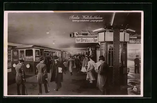 AK Berlin, U-Bahnhof Leipzigerplatz