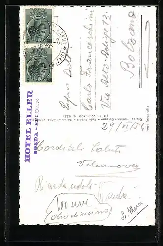 AK Sulden, Ortsansicht mit Ortlergruppe