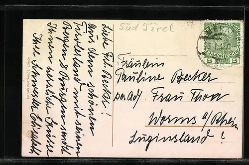 AK Meran, Schloss Tirol mit den Erdpyramiden