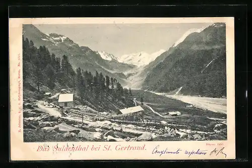 AK Sankt Gertraud, Ortsansicht aus der Vogelschau