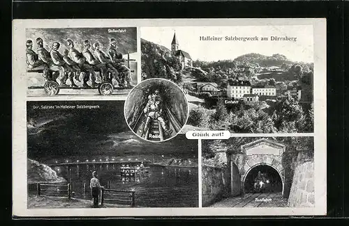 AK Hallein, Salzbergwerk am Dürrnberg, Stollenfahrt, Rolle und Salzsee