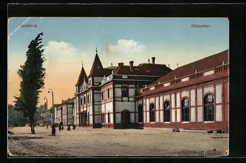 AK Szolnok, Palyaudvar, Bahnhof