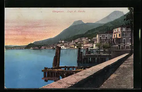 AK Gargnano, Veduta generale, Lago di Garda