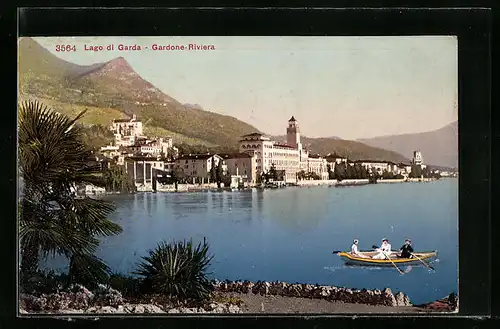 AK Gardone Riviera, Panorama, Lago di Garda