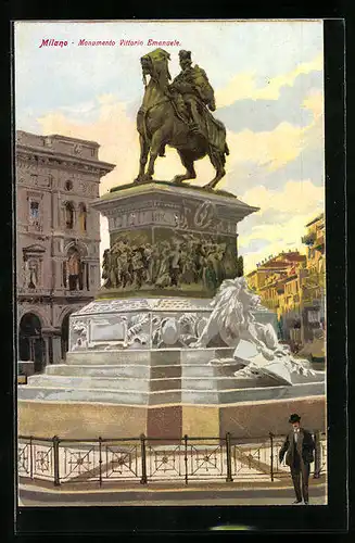 AK Milano, Monumento Vittorio Emanuele